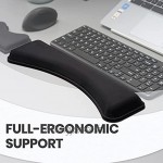 Perixx PERIPRO-511 Repose-poignets pour claviers ergonomiques compacts support confortable pour ordinateur portable pour le travail et le jeux noir