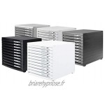 HAN Module à tiroirs CONTUR – système de classement moderne et modulaire extensible avec 10 tiroirs fermés pour documents jusqu´au format B4 noir 1510-13