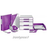 Leitz Wow Click & Store 60450062 Grande Boîte de Rangement A3 Violet