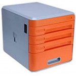 Module de rangement Bureau améliore l'efficacité de bureau Stationery fichier Boîte de rangement par mot de passe Cabinet produit bord Index Mots Pp plastique 30x38x32cm Color : Orange