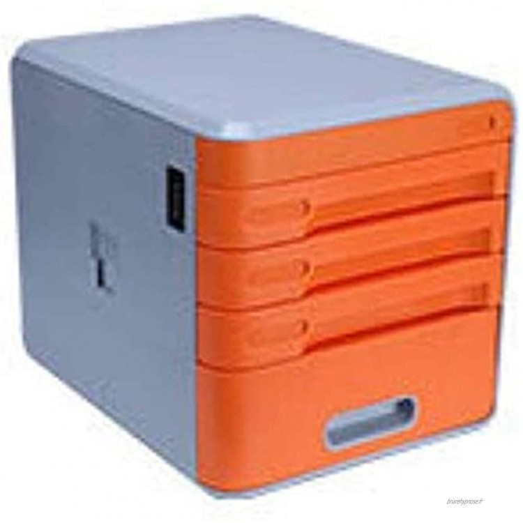 Module de rangement Bureau améliore l'efficacité de bureau Stationery fichier Boîte de rangement par mot de passe Cabinet produit bord Index Mots Pp plastique 30x38x32cm Color : Orange