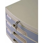 Module de rangement Bureau Unité de Stockage Organisateur Glissement de Terrain Piste Petit tiroir Blanc Étiquette Divers Classeur en Plastique 30X38X21CM