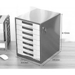 Module de rangement Cabinet de classement de bureau avec verrouillage Boîtier de rangement Boîtier de rangement de tiroirs à 7 couches Boîte de rangement de fichiers amovible Home Office Bureau Access