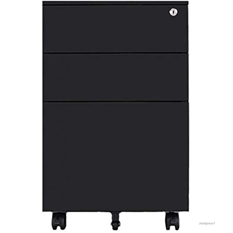 Module de rangement Cabinet de fichiers Unité verrouillable armoire de stockage mobile grande capacité push-tire-tiroir gestionnaire de tiroir entièrement assemblé cabinet de tiroir de bureau à domi