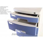 Module de rangement Cabinetts de fichiers verrouillables 3 tiroirs de tiroir Cabinet de Bureau de Bureau de Stockage de Stockage en Plastique Boîte de Stockage de fichiers de fichier Multicolore