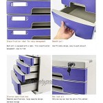 Module de rangement Cabinetts de fichiers verrouillables 3 tiroirs de tiroir Cabinet de Bureau de Bureau de Stockage de Stockage en Plastique Boîte de Stockage de fichiers de fichier Multicolore