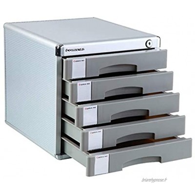 Module de rangement Classeur tiroir de stockage Organisateur Classeur de données de bureau fort Collision de résistance standard en plastique verrouillables Bureaux 29.8X30.6X35.8CM