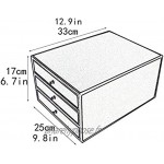 Module de rangement Classeurs 3 tiroirs de bureau de données Boîte de rangement de bureau en cuir Cabinet 25 * 33 * 17cm Mobilier de bureau Color : Brown
