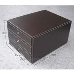 Module de rangement Classeurs 3 tiroirs de bureau de données Boîte de rangement de bureau en cuir Cabinet 25 * 33 * 17cm Mobilier de bureau Color : Brown