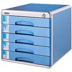 Module de rangement Classeurs portable Tidy Boîte de rangement en aluminium en alliage Matériau tiroir Boîte haute dureté Aluminium verrouillables fournitures de bureau 30X36X30.5CM Color : Blue
