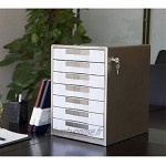 PQXOER Armoire de Classement Fichier d'or Cabinet 7 Couches Fichier métal Cabinet avec Verrouillage Bureau Boîte de Rangement fichier Tableau d'affichage et de Stockage Module de Rangement