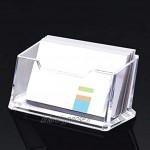 ASFD Boîte pour Cartes de Visite en Plastique Fournitures de Bureau Transparentes Boîte pour Cartes de Visite en Plastique Haute capacité Porte-Cartes de Bureau Transparent
