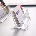 Boîte à cartes de visite en plastique transparent Fournitures de bureau Grande capacité Porte-cartes de visite