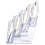 BTSKY Lot de 2 porte-cartes en acrylique 4 Pocket