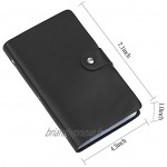 Cool-shop ® – Porte-carte en cuir style livre 90 pochettes noir