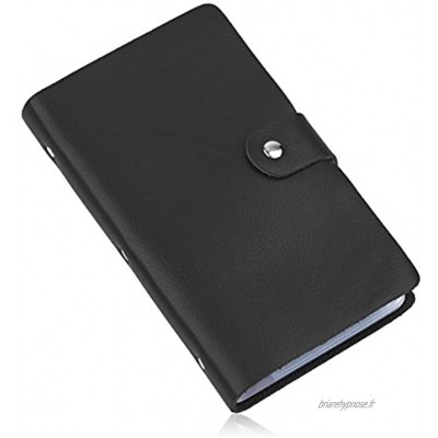 Cool-shop ® – Porte-carte en cuir style livre 90 pochettes noir
