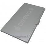 Étui pour cartes de visite en aluminium avec gravure laser DSGVO rangement de cartes de visite porte-cartes de visite étui pour cartes pochette pour cartes de visite