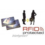 [ Lot de 2 ] Carte Anti RFID NFC Protection des Cartes Bancaires sans Contact Plus Besoin d'étuis placez Cette Carte dans Votre Portefeuille ou Votre Sac Contre Le piratage des données x2