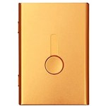 Porte-cartes de visite coulissant ultra fin en acier inoxydable Porte-cartes de visite élégant en métal Couleur : doré