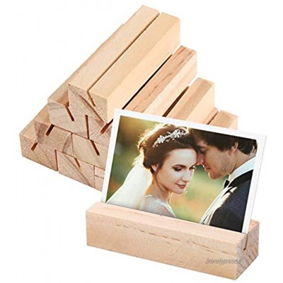 STOBOK Porte-cartes de visite porte-cartes en bois avec numéros de table présentoirs en bois pour comptoir