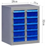 Armoire de bureau Classeur 10 couches boîte de rangement armoire de finition bleue outil à vis 32x28x22cm Xuan worth having