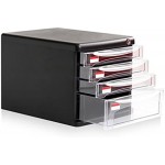 Armoires de fichier de bureau tiroir transparent bureau boîte de rangement en plastique A4 verrouillable 4e étage Xuan worth having