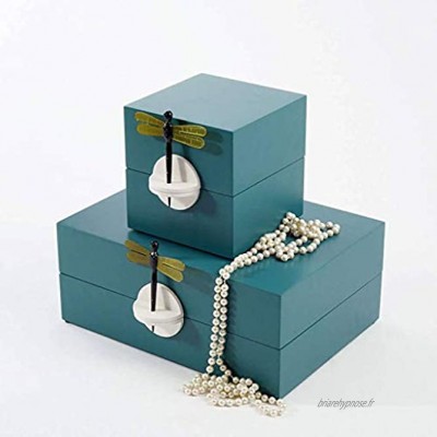 Boîte à Bijoux Boîte à Bijoux Boîte à Bijoux Chinois Créatif Pour Chambre à Coucher-Bleu-Petite boîte