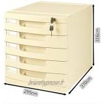 Boîtes à fiches Armoires de classement 5 couches Armoire à fichiers avec Lock Desktop