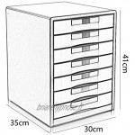 Boîtes à fiches Armoires de classement en métal Bureau de plancher 5 7 avec le type de tiroir de serrure Organisation de stockage de données A4 Bureau Color : Brown Size : 30X35X41cm