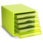 Boîtes à fiches Bureau Classeur Coloré 5ème Étage A4 Bureau Boîte De Rangement Tiroir Classeur Armoires De Mode Couleur : Green
