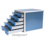 Boîtes à fiches Classeur A4 5 couches en alliage d'aluminium avec le stockage de bureau de bureau de serrure