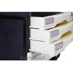 Boîtes à fiches Classeur avec serrure 4 couches Armoire de rangement tiroir tiroirs Beige