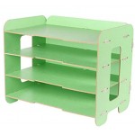 Boîtes à fiches Fichier Plateau Creative BRICOLAGE Bureau Bureau Boîte De Rangement Woody A4 Finition Cabinet Couleur : Green