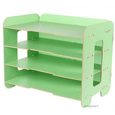 Boîtes à fiches Fichier Plateau Creative BRICOLAGE Bureau Bureau Boîte De Rangement Woody A4 Finition Cabinet Couleur : Green