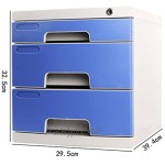 Boîtes à fiches Finition de stockage en plastique de bureau de bureau de tiroir de classeur de dossier avec des armoires de classement de serrure