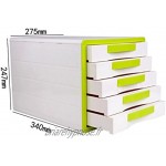 Cabinet de fichier de bureau trier boîte de rangement tiroir en alliage d'aluminium 5 couches armoires de classement Xuan worth having Couleur : Green