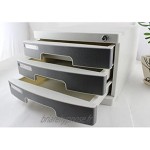 Classeur de Cabinet 3 couches avec verrouiller trier les armoires de classement de tiroir en plastique dur de boîte de rangement de bureau Xuan worth having