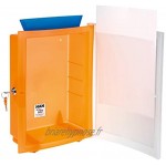 HAN 4102-61 Boite à usage multiple IMAGE'IN. Urne de scrutin innovante; boîte où recueillir les dons boîte de tirage au sort ou boîte de promo orange translucide