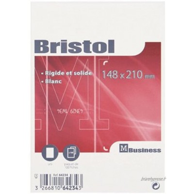 Majuscule-fiche Bristol Uni Blanche 148x210 Paquet De 100