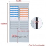Funien Porte-Cartes de pointage,Support de Montage Mural pour Porte-Cartes 24 emplacements pour enregistreur de présence Punch Time Office