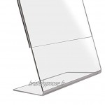 HMF 46954 Présentoir de table en acrylique Format A4 portrait et paysage Transparent