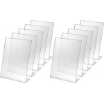 SIGEL TA210 Lot de 10 Présentoirs inclinés de table 30,2 x 21,3 x 7,8 cm acrylique transparent
