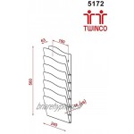 Twinco Présentoir mural en métal avec 7 compartiments Format A4