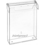 Zeigis® Porte-prospectus format A4 en format portrait résistant aux intempéries avec couvercle en verre acrylique transparent