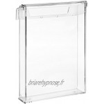 Zeigis® Porte-prospectus format A4 en format portrait résistant aux intempéries avec couvercle en verre acrylique transparent