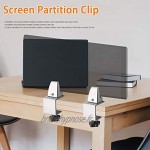 Amusingtao Lot de 2 clips de séparation d'écran de bureau en alliage d'aluminium pour séparateur d'écran de bureau