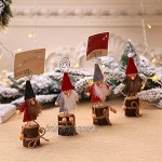 colorwind Porte-Noms De Noël Porte-Cartes en Bois Support De Clip pour Photo De Noël Porte-Cartes De Bureau en Spirale De Noël Mignon pour Mémos