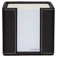 Porte-mémo Cube noir simili cuir fourni avec 1 000 feuilles de papier
