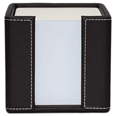Porte-mémo Cube noir simili cuir fourni avec 1 000 feuilles de papier
