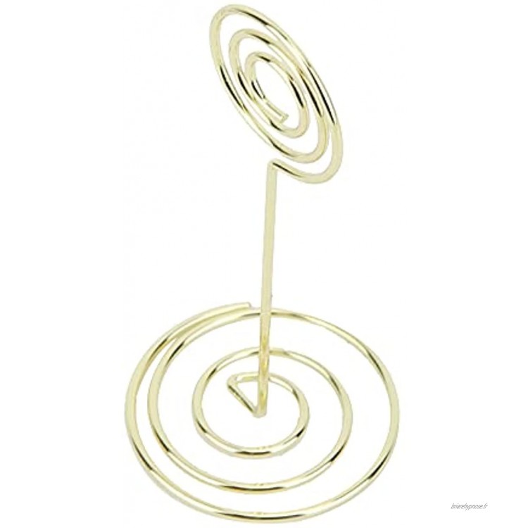 Porte-mémo en forme de cercle en acier inoxydable durable pour ranger des notes de papier doré